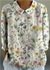 Chemisier à motifs floraux - blouse à manches longues pour femmes dans des tons doux