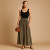 Pantalons larges pour femmes à taille haute - style chic pour le bureau décontracté