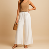 Pantalons larges pour femmes à taille haute - style chic pour le bureau décontracté