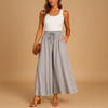 Pantalons larges pour femmes à taille haute - style chic pour le bureau décontracté