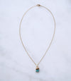 Collier en amazonite - pendentif plaqué or avec pierre naturelle pour femmes