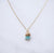 Collier en amazonite - pendentif plaqué or avec pierre naturelle pour femmes