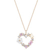 Collier en forme de cœur scintillant - pendentif en or élégant pour dames