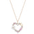 Collier en forme de cœur scintillant - pendentif en or élégant pour dames