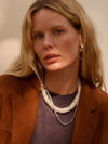 Collier en nacre - bijou féminin élégant en nacre naturelle