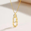 Collier en or à maillons entrelacés - bijou élégant pour femmes