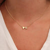 Collier en or avec pendentif cœur et 's' - élégant pendentif pour dames