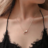 Collier en or avec pendentif cœur et 's' - élégant pendentif pour dames