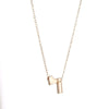 Collier en or avec pendentif cœur et 's' - élégant pendentif pour dames