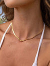 Collier herringbone en or - accessoire élégant pour femmes
