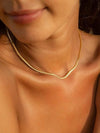 Collier herringbone en or - accessoire élégant pour femmes