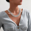 Collier multi-brins en argent - élégant choker à couches pour femme