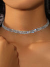 Collier ras de cou en strass apaisant - bijoux raffinés en argent pour dames