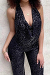 Combinaison à sequins - tenue élégante pour les soirées