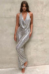 Combinaison à sequins - tenue élégante pour les soirées