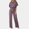 Combinaison - design élégant à jambes larges avec ceinture