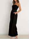 Combinaison sans manches - joli jumpsuit noir pour femmes