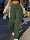 Pantalons cargo pour femmes - trousers décontractés taille haute, style chic