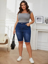 Shorts en denim pour femmes - bermudas taille haute au look décontracté, polyvalents pour les sorties estivales