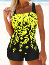 Ensemble de bain tankini floral à 2 pièces - mode de plage chic pour l'été