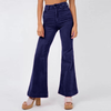 Pantalons évasés en velours côtelé - pantalons taille haute pour femmes avec poches