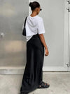 Jupe maxi chic pour femmes avec détails découpés - vêtements de soirée élégants en noir