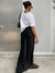 Jupe maxi chic pour femmes avec détails découpés - vêtements de soirée élégants en noir