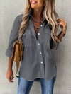 Blouse féminine ample avec poches - tenue décontractée et stylée, tissu respirant, polyvalente pour le bureau et les sorties