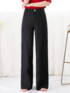 Pantalons larges pour femmes - lin léger pour un look décontracté à la plage