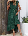 Robe maxi femme avec détails volantés - robe légère à tiers et nœud pour vos événements d'été