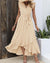 Robe maxi femme avec détails volantés - robe légère à tiers et nœud pour vos événements d'été