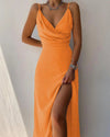 Robe maxi élégante sans manches pour femmes - tissu doux pour les événements d'été