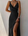 Robe maxi élégante sans manches pour femmes - tissu doux pour les événements d'été
