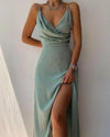 Robe maxi élégante sans manches pour femmes - tissu doux pour les événements d'été