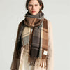 Écharpe à carreaux - foulard d'hiver doux et chaleureux pour femmes