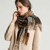 Écharpe à carreaux - foulard d'hiver doux et chaleureux pour femmes