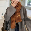 Écharpe chunky en tricot - écharpe en mélange de laine pour femmes tendance