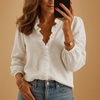 Blouse à volants pour femmes - élégante et décontractée, parfaite pour le travail