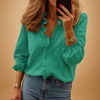 Blouse à volants pour femmes - élégante et décontractée, parfaite pour le travail