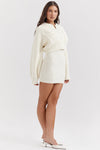 Ensemble 2 pièces en chenille crème - look tendance pour femmes