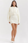 Ensemble 2 pièces en chenille crème - look tendance pour femmes