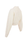 Ensemble 2 pièces en chenille crème - look tendance pour femmes