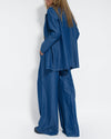 Ensemble 2 pièces en lin : pantalon large et débardeur - look estival chic pour femmes