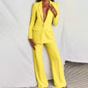 Ensemble blazer et pantalon 2 pièces - tenue élégante pour femmes