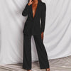Ensemble blazer et pantalon 2 pièces - tenue élégante pour femmes
