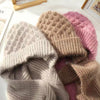 Ensemble bonnet et écharpe tricoté 2 pièces - accessoire hivernal tendance