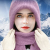 Ensemble bonnet et écharpe tricoté - accessoire d'hiver tendance pour femmes