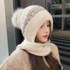 Ensemble bonnet et écharpe tricotés - accessoires d'hiver pour femmes