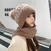 Ensemble bonnet et écharpe tricotés - accessoires d'hiver pour femmes