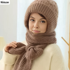Ensemble bonnet et écharpe tricotés - accessoires d'hiver pour femmes
